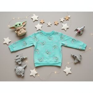 Star Wars Grogu “The Child” Allover Print Infant Sweatshirt – Size 12 Months